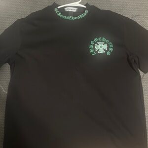 Chrome Hearts Black T-Shirt with Green Logo